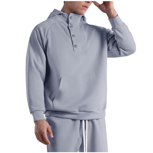 Mens Hoodie Big and Tall Long Sleeve Hooded Sweatshirt Lightweight Loose Fit Pullover Fall Winter Clothes 20252