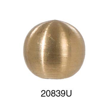 B&P Lamp® 3/4" Diameter Brass Ball Finial, 1/4-27F, Unf #TOP2