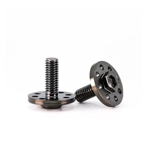 ビッグヘッドフランジボルト オートバイ/電気自動車組立アクセサリー 自動車ナンバープレートネジ M6(Gun Color,2pcs M6X20)