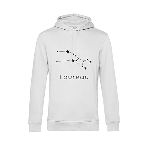 Sweat à capuche Taureau brodé style constellation pour vos soirées cocooning