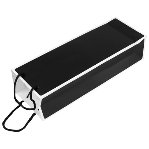 Bolsas de vino negras HONYUET elegantes con ventana para regalos en fiestas de empresa 6
