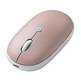 サンワダイレクト Bluetooth マウス 薄型 静音 充電式 Type-C 高速充電 マルチペアリング 軽量 持ち運び Bluetoothマウス ピンク 400-MABT178PN