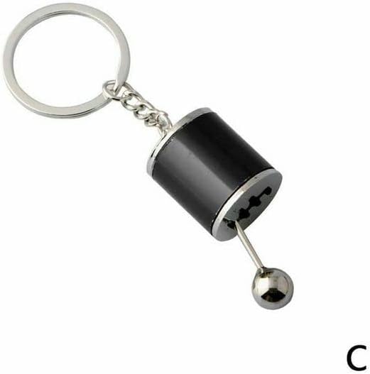 AUTO-LUX - 1pc Keychain Pendant Zinc Alloy 6 Speed Manual Knob Shift Gear Box Key Chain As A Gift Souvenir Interior Accessories (03 from SA)