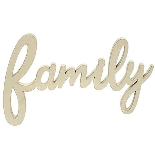 CWI Hanging Ivory Script Family Sign
