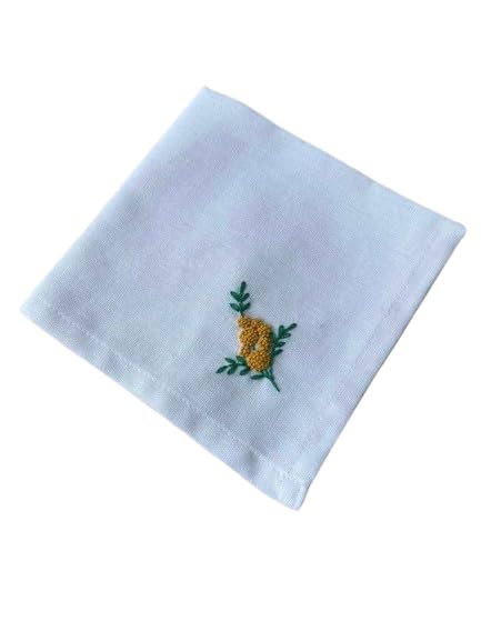 Shree adodhya women hankerchief with tiny marigold flower embroidery. set of 2.-image-12