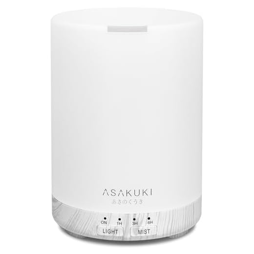 ASAKUKI 300ML Essential Oil Diffuser, Quiet 5-in-1 Premium Humidifier, Natural Home Fragrance Aroma Diffuser with 7 LED Color Changing Light and Auto-Off Safety Switch