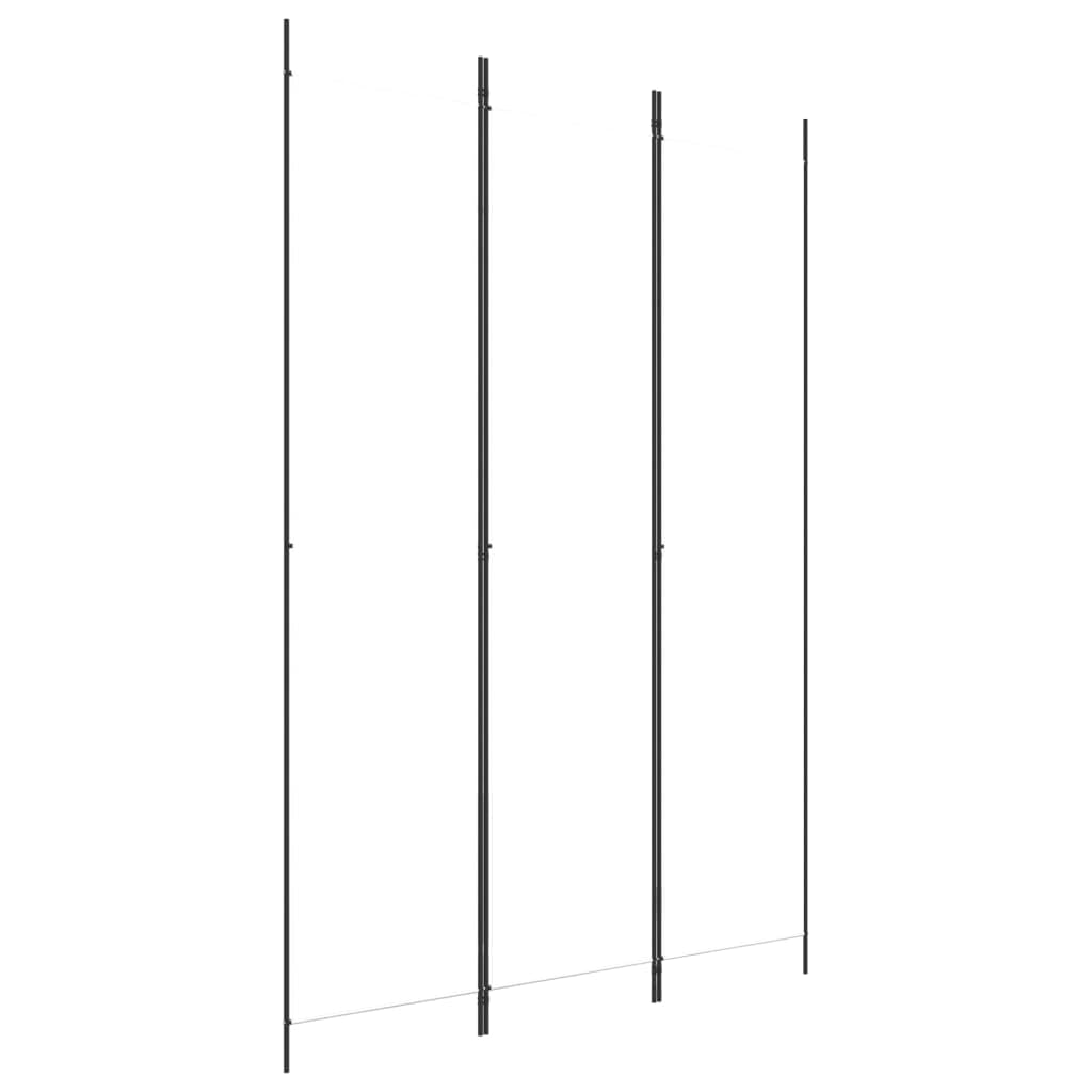vidaXL 3-Panel Room Divider White 150x220 cm Fabric