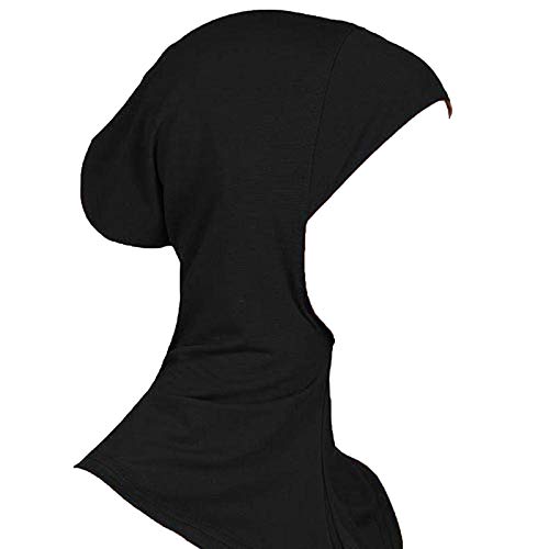Dragonaur - Bonnet de hijab musulman pour femme - Couverture intégrale - Pour le cou, la tête - Bonnet sous écharpe - Noir Cover