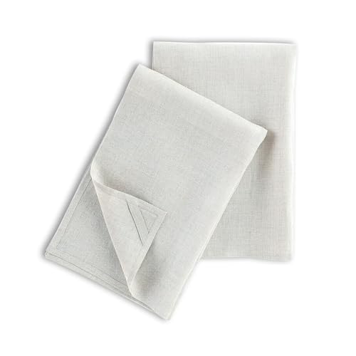 Shgxjjnb 2 Pack Linen Kitchen Towels, 18x28 Inch 100% Pure Linen Tea Towels for...