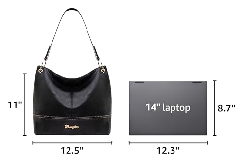 Image of Wrangler Hobo Bags for Women Vegan Leather Top Handle Shoulder Purses and Handbags