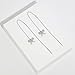 Meissa Silver Threader Chain Dangle Earrings for Women, Hypoallergenic Bow Tie Earrings Dainty Chain Earrings, Silver