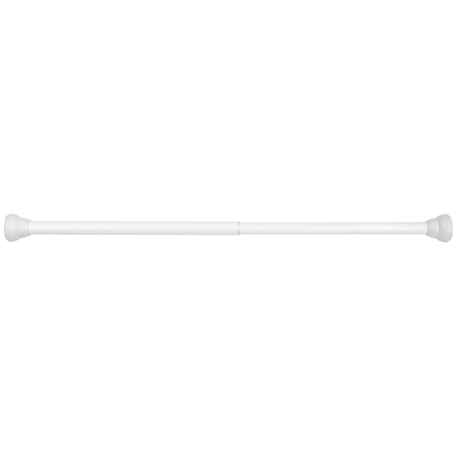 Tringle extensible sans perçage 50-80 cm en acier blanc robuste et réglable