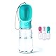 ProYearn Tragbare Hundewasserflasche, 550 ml Wasserflasche mit Trink-Futterspender für Hunde, Wasserspender für Hunde beim Spazierengehen, Wandern und Reisen (Grün)