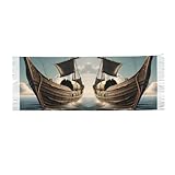  Ancien Viking imprimé bateau pour femme, châle, châle, écharpe chaude, poncho cape pour femmes, robes de soirée