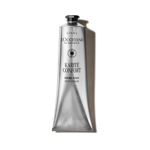 LOCCITANE 15% Organic Shea Butter Foot Cream Moisturizes Soothes & Softens Feet Repairs Cracked & Dry Heels Fast Absorbing Non-Greasy Vegan 5.3 oz