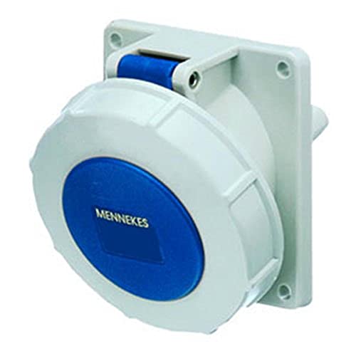 Mennekes 1475 Panneau monté sur douille incliné 20° IP67 3 pôles 16A 230V bleu