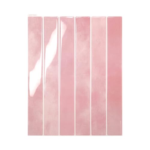 10 Sheet 9 * 11.4 in backsplash Tiles Peel Stick for Kitchen Bathroom Laundry RV Wall Decor Thickened Wall Tile Stickers Stick Girls Room Tile backsplash(Pink)