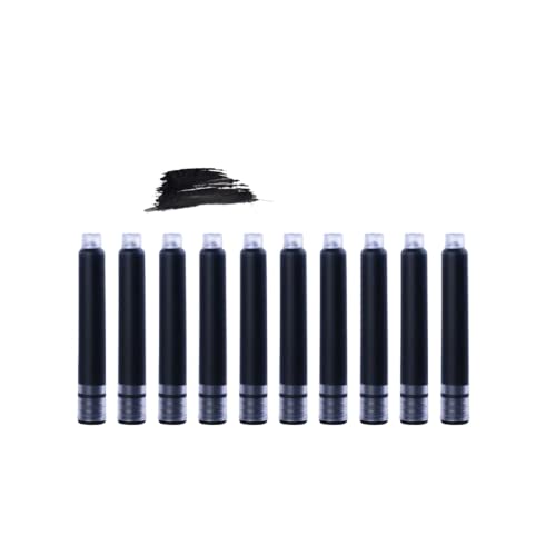 Recarga, refil de caneta tinteiro preto 10 unid.