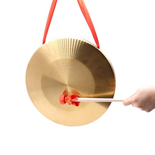 OUYAWEI Fashion for 15.5cm/6inch Hand Copper Gong with Drumstick Mini Slamming Musical Instruments