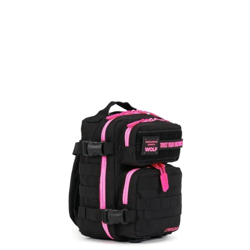 WOLFpak 9L Mini Tactical Backpack Compact Gym Travel Bag (Black Neon Pink)