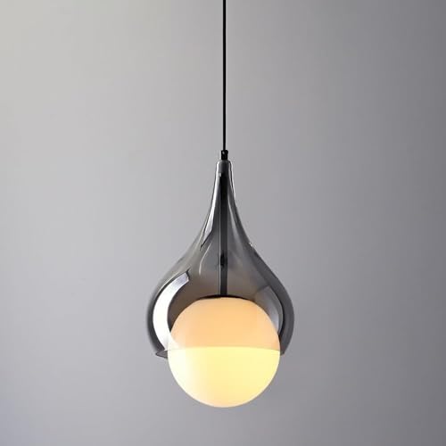Éclairage intérieur haut de gamme en verre noir et suspension design milieu du siècle HJLJKG
