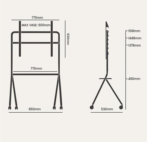 Soporte universal para TV de 42-75 pulgadas con ruedas miniatura 2