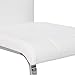 COASTER Faux Leather Dining Chairs Chrome and White (Set of 4)