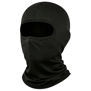LONGKING Sturmhaube, Skimaske, Balaclava für Damen und Herren–UV-Schutz, Winddicht Warm, Motorradfahren, Snowboa... für Radfahren Outdoor Sports, Schwarz