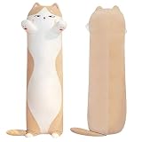 GHTMONY Cat Plushies Stuffed Animals Pillows, Kawaii Long Cat Plush Body Pillow Toys Cute Cat Gifts