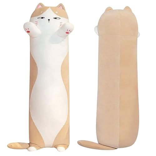 Ghtmony Cat Plushies Stuffed Animals Pillows, Kawaii Long Cat Plush Body Pillow Toys Cute Cat Gifts For Cat Lovers Boys Girls #TOP2
