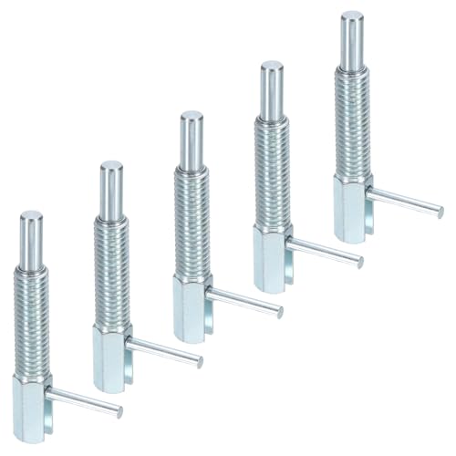 Goupille de piston d'indexation M8 L sourcing map en acier au carbone x5