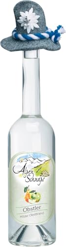 Alpenschnaps Steinbeisser Obstler (0,5 L) – Milder, aromatischer Obstschnaps aus Äpfeln und Birnen – Mit Rezeptur aus dem Alpenland für den Genuss nach dem Essen – 38 % Vol.