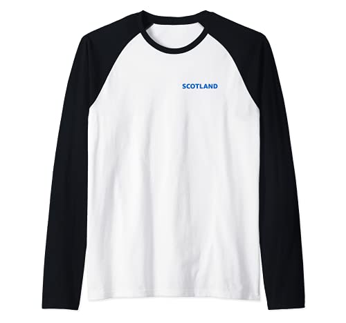 Flag Scotland Raglan Baseball Tee, Black
