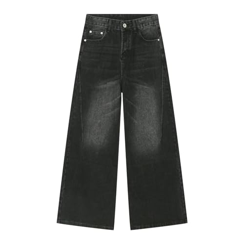 Men's Denim Jeans American Retro Wide Leg Loose High Street Commuting Daily Casual Pants for Men