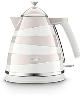 De'Longhi Avvolta KBAC3001.W Kettle, anti-scale filter, 1.7 Liters, 360° swivel base, white/Beige