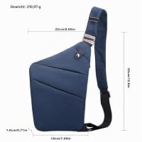 BIRDDIE Diebstahlsichere Crossbody Schultertasche Herren Damen Verstellbar – Ansicht 5