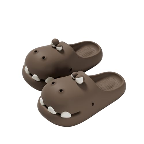 MUMIANH Dinosaur Cloud Slippers for Women Cute EVA Cartoon House Slides Non Slip Bathroom Shower Indoor Sandals