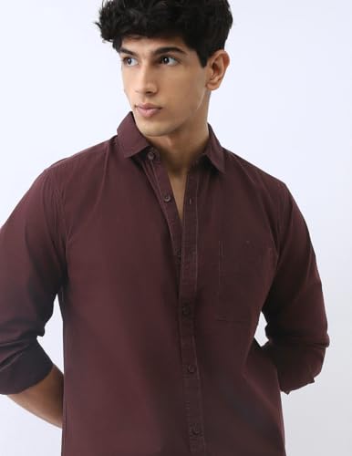 Image of Urbano Fashion Men's Cotton Full Sleeve Regular Fit Casual Solid Shirt