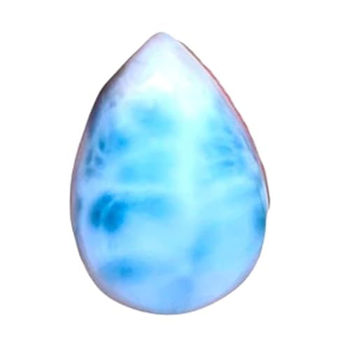 Pierre larimar naturelle en poire pour sertir un pendentif d'été