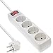 Produktbild InLine® Steckdosenleiste, 4-Fach Schutzkontakt, mit Schalter, 3m, weiß