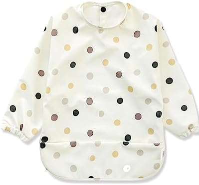 Bubba Bear ® Baby Weaning Bib with Sleeves | Long Sleeve Coverall Bibs Set | Toddler Led Feeding Sleeved Accessories for Babies from 6 Months Waterproof Apron Cape For Toddlers