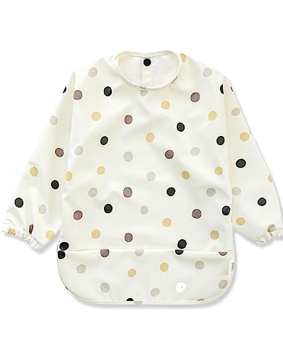Bubba Bear ® Baby Weaning Bib with Sleeves | Long Sleeve Coverall Bibs Set | Toddler Led Feeding Sleeved Accessories for Babies from 6 Months Waterproof Apron Cape For Toddlers