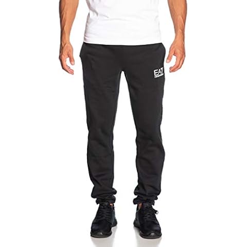 EA7 Large Black Taped Joggers for Men Cover