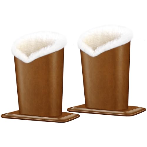 Image of Pack of 2 Plush Lined Eyeglasses Holder Stand Protective Glasses Case For Desks Or Nightstands