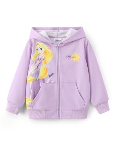 Disney Princess Rapunzel Girls Zip Up Hoodie Fall & Winter Clothes 8-9Y - image 1