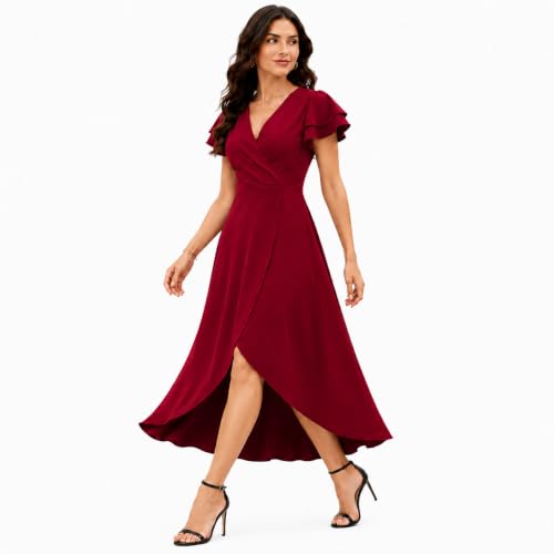 BTBII Women's Black Formal Dresses V Neck Midi Dress Church Dresses for Wedding Cocktail Party Birthday Summer - image 2