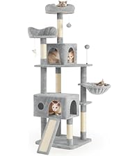 Amazon.co.jp: AIFY キャットタワー 大型猫用 多頭飼い 省スペース