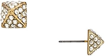 Blu Bijoux Crystal Pyramid Stud Earrings