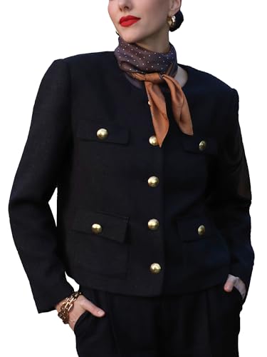 Image of M.Infisavo Cropped Tweed Blazers for Women