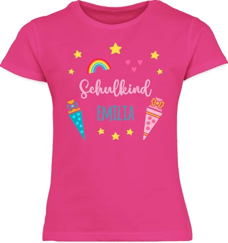 T-Shirt Mädchen - Schulkind mit Name | Geschenk zur Schuleinführung |...